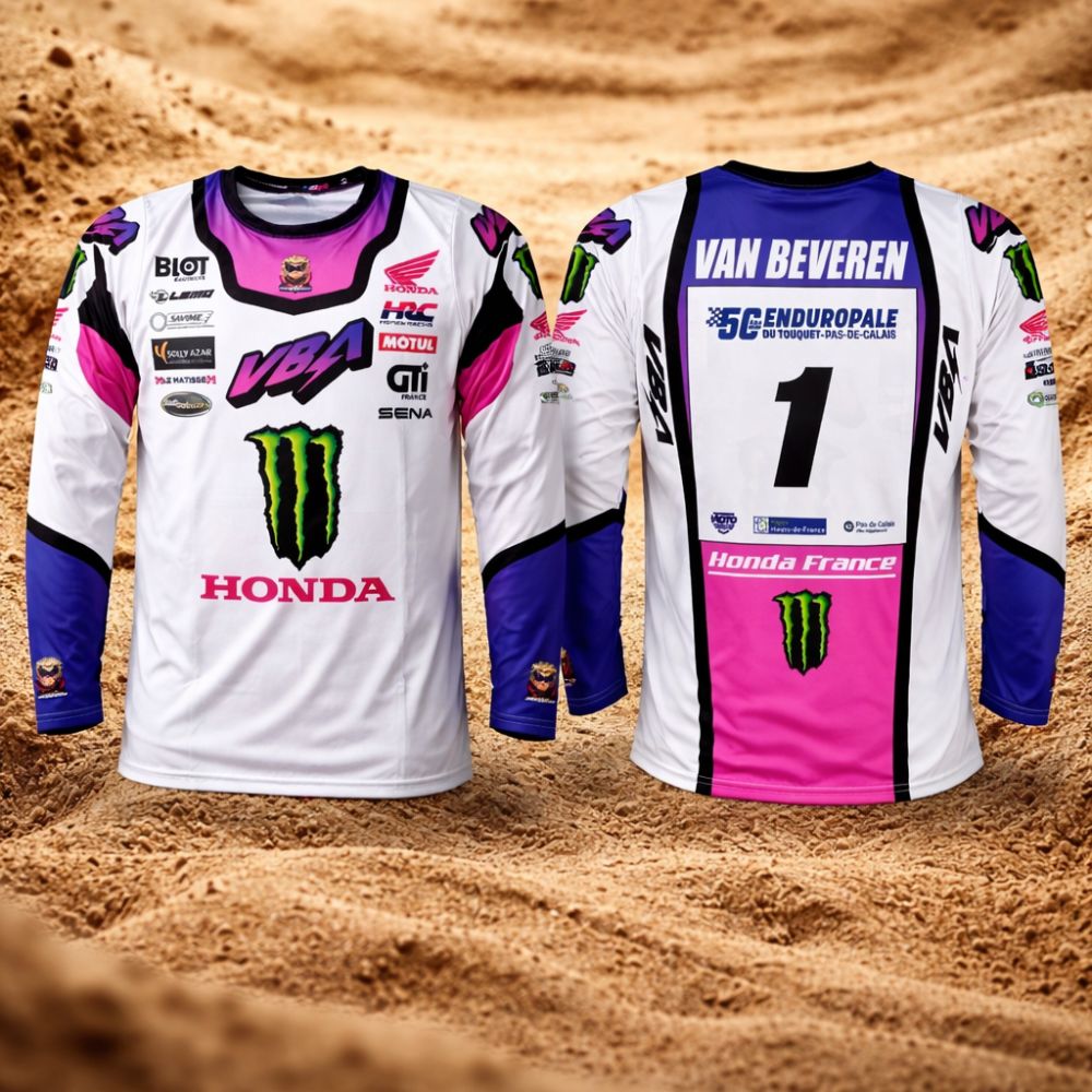 Maillot replica Enduropale 2026 Adrien Van Beveren vue 3D avant arrière