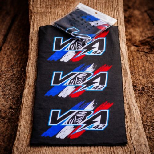 Tour de cou VBA Dakar Edition Noir plié avec détail du textile technique