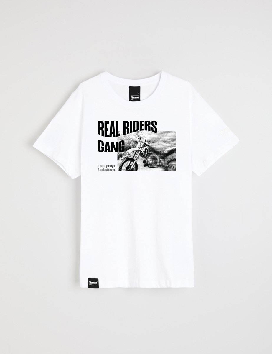 T-shirt T500 Blanc VBA442 – Face avant, graphiques Honda CRF 450 Adrien Van Beveren